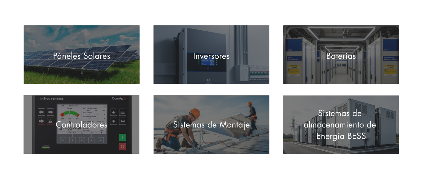 Páneles solares y BESS